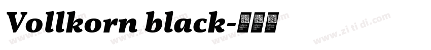 Vollkorn black字体转换 Vollkorn black字体转换